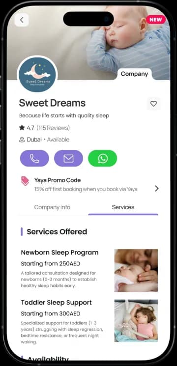 Yaya family care app on mobile