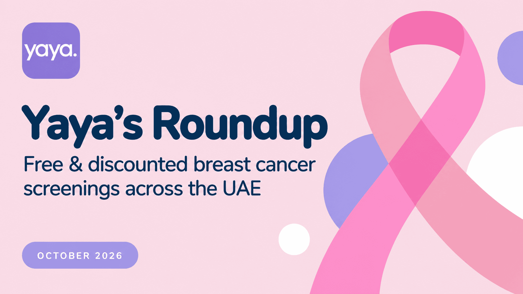 Free Breast Cancer Screening UAE: October 2026 Offers